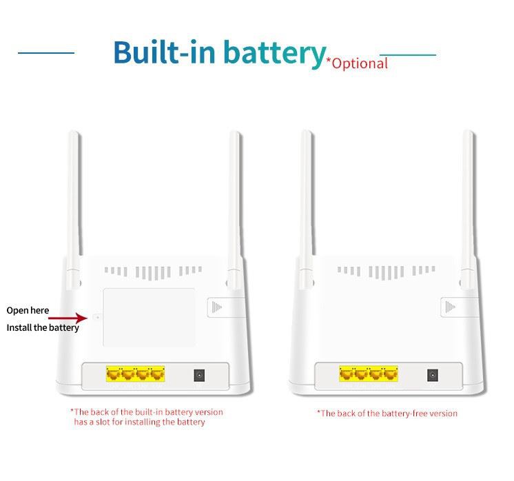 CPE router with battery